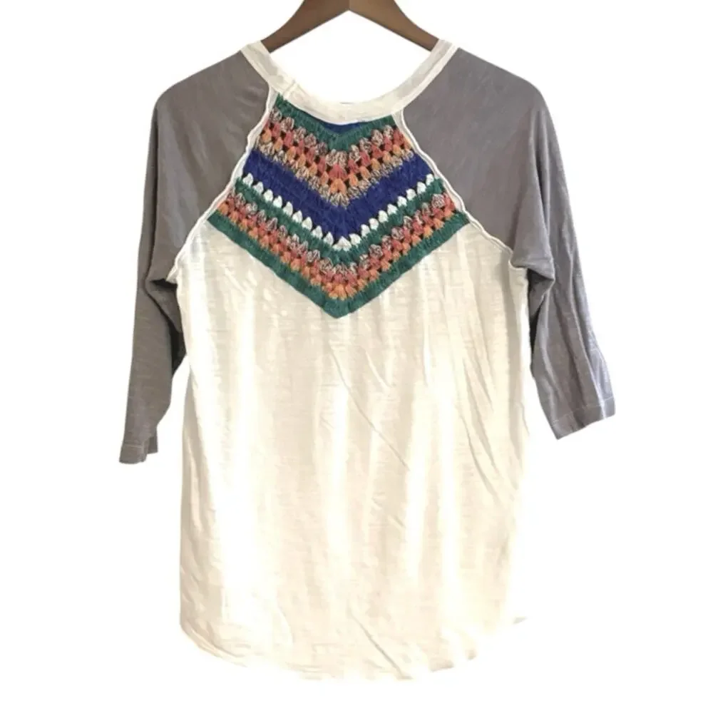 Free People We The Free Spring Bound Crochet Detail Top in size Medium.